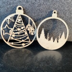 Weihnachtsbaumschmuck 6er Set - verschiedene Muster